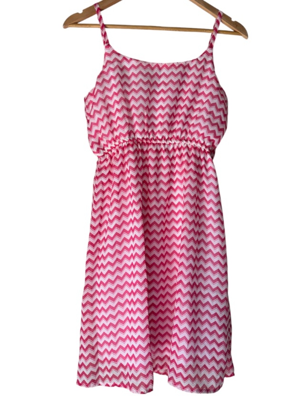5th & Love Pink & White Chevron Dress NEW lined polyester medium